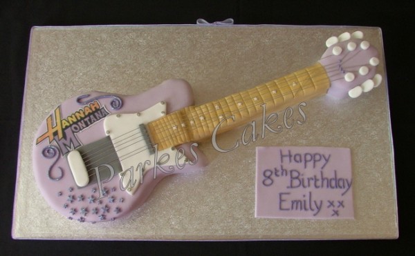 hannah montana guitar birthday cake